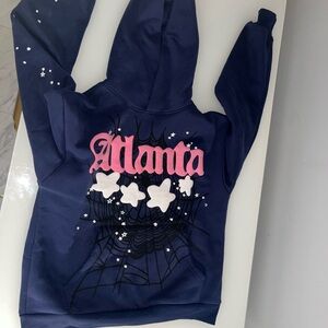 Navy Blue Graphic Hoodie